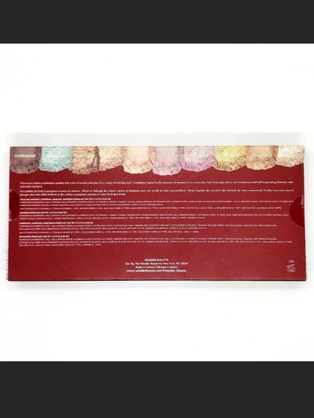 Wander Eyeshadow Palette - 10 Shade Pink & Teal Collection Brand New Full Size